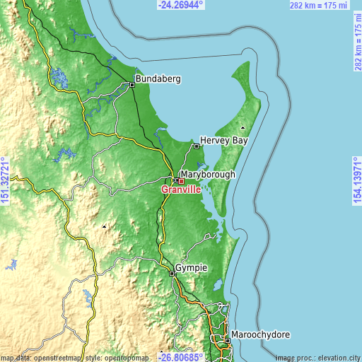 Topographic map of Granville