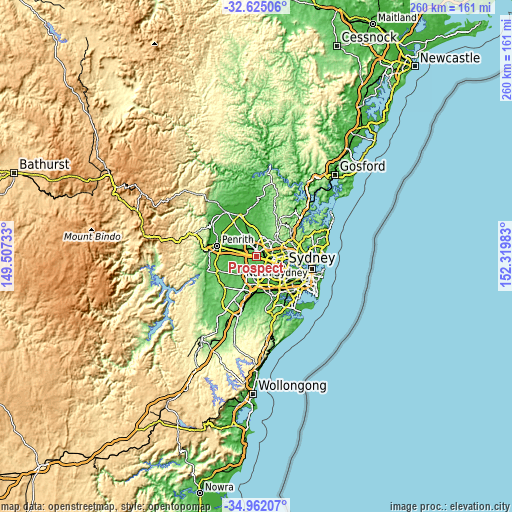 Topographic map of Prospect