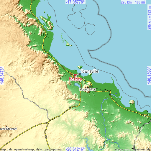 Topographic map of Heatley