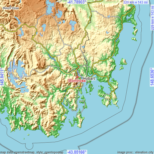 Topographic map of Montrose