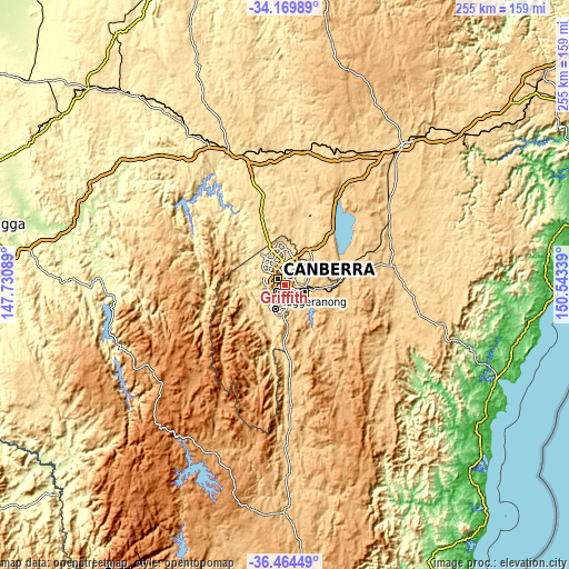 Topographic map of Griffith