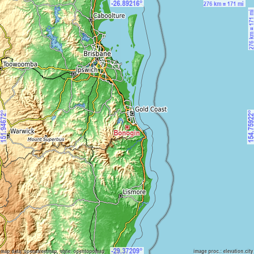 Topographic map of Bonogin