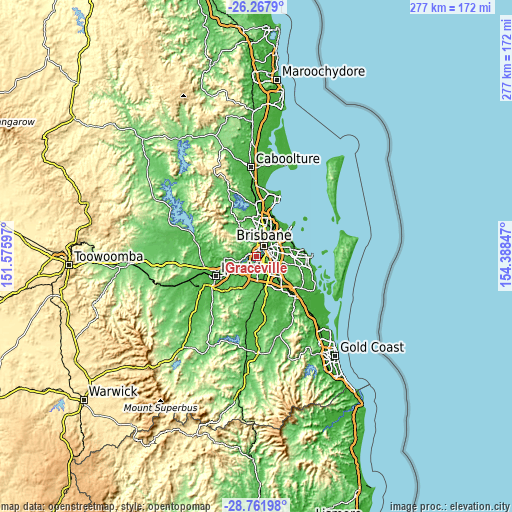 Topographic map of Graceville