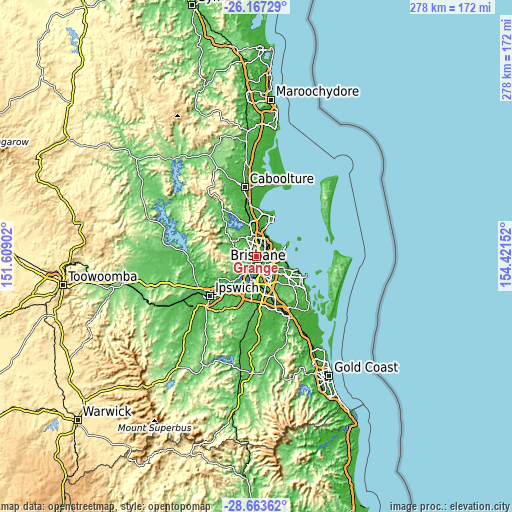 Topographic map of Grange