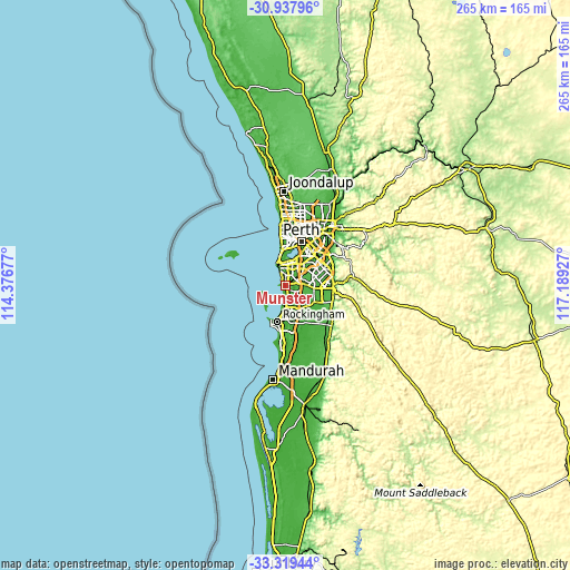 Topographic map of Munster