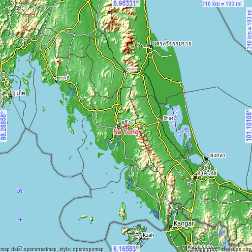 Topographic map of Na Yong