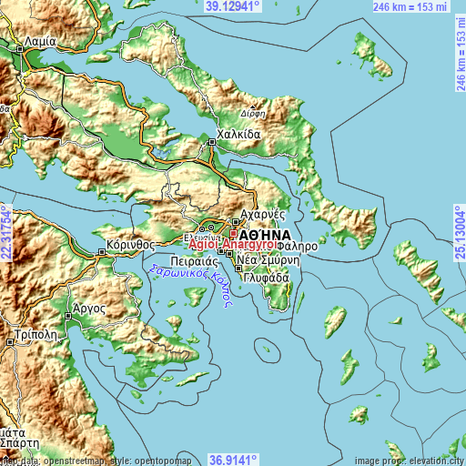Topographic map of Ágioi Anárgyroi