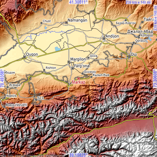 Topographic map of Markaz