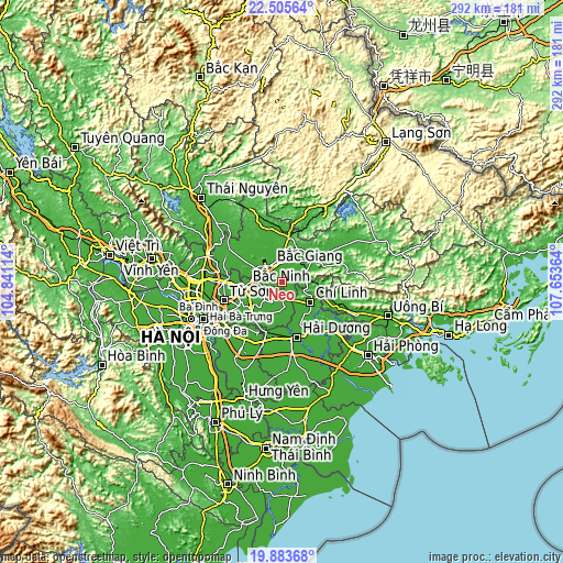 Topographic map of Neo