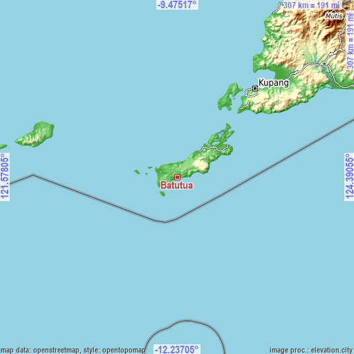 Topographic map of Batutua