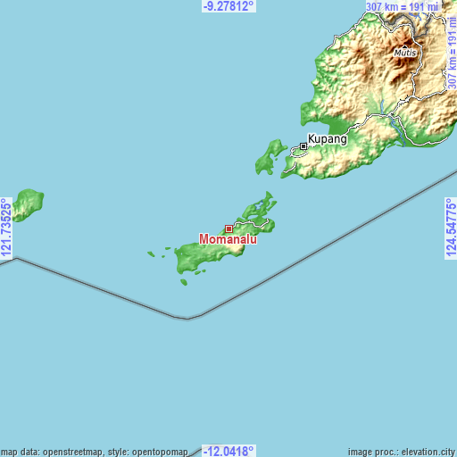 Topographic map of Momanalu