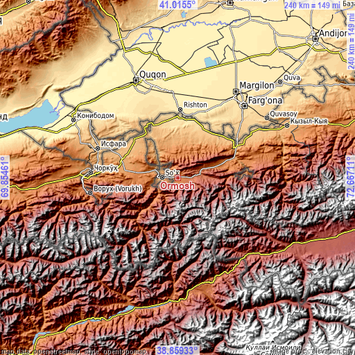 Topographic map of Ormosh