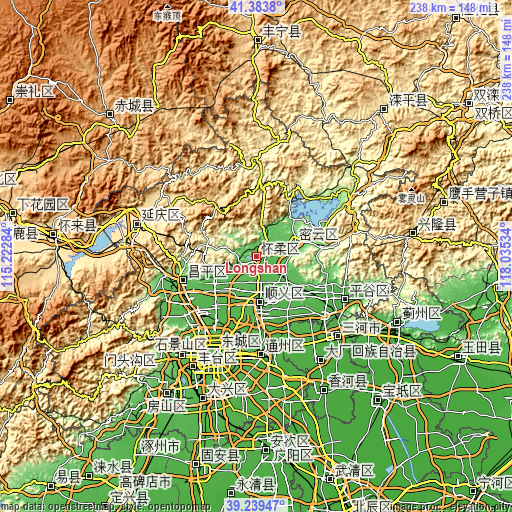 Topographic map of Longshan
