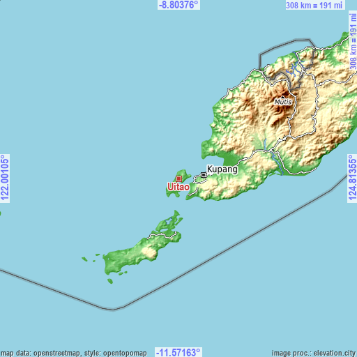Topographic map of Uitao