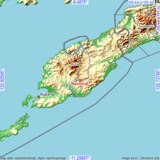 Topographic map of Neonmat