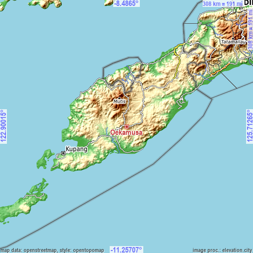 Topographic map of Oekamusa