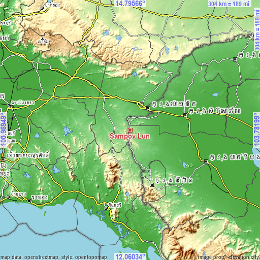 Topographic map of Sampov Lun