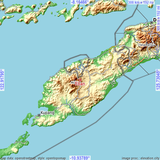 Topographic map of Eban