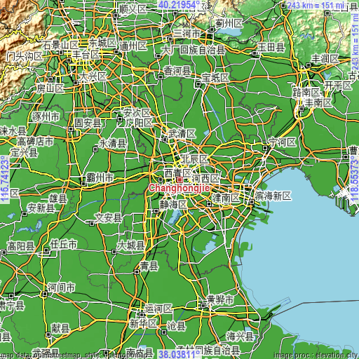 Topographic map of Changhongjie