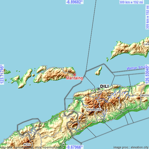 Topographic map of Maritaing