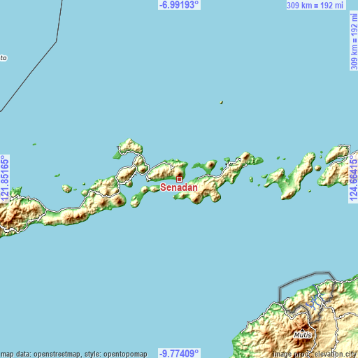 Topographic map of Senadan