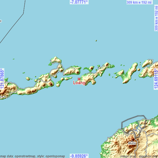 Topographic map of Loang