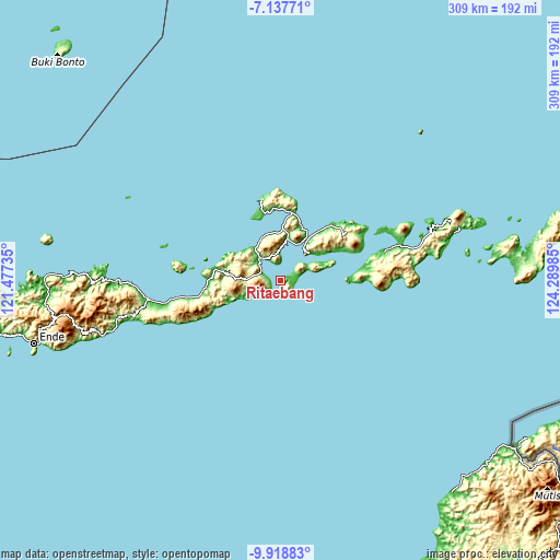 Topographic map of Ritaebang