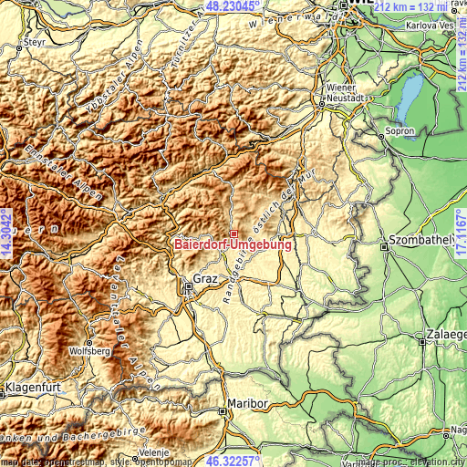 Topographic map of Baierdorf-Umgebung