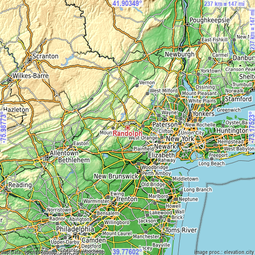 Topographic map of Randolph