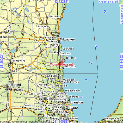 Topographic map of Mount Pleasant