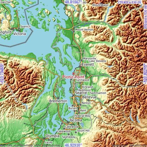 Topographic map of Picnic Point