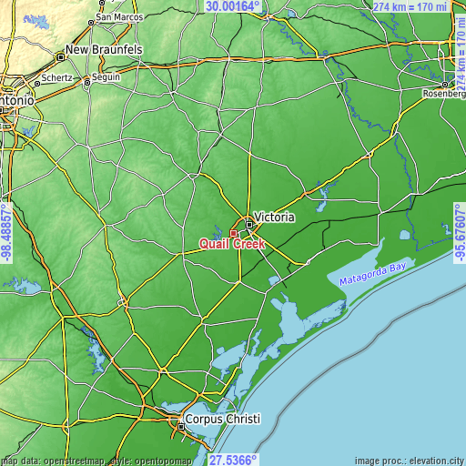 Topographic map of Quail Creek