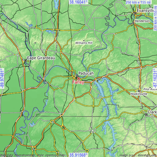 Topographic map of Farley