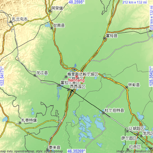 Topographic map of Nanhang