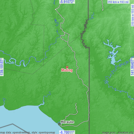Topographic map of Muting