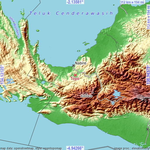 Topographic map of Topo