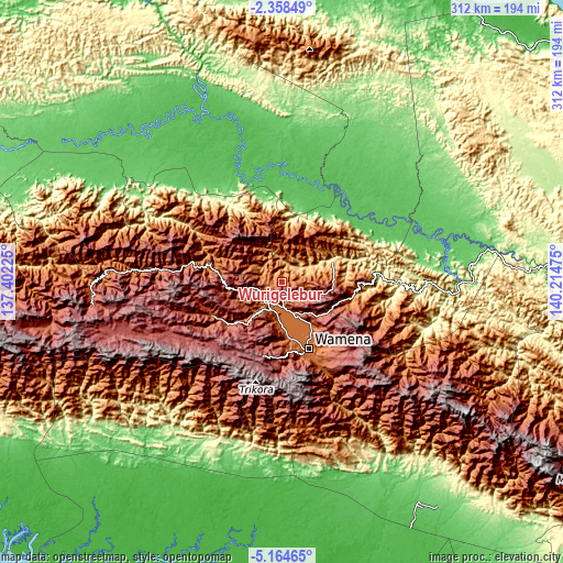 Topographic map of Wurigelebur