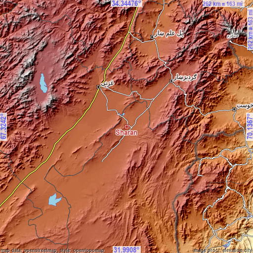 Topographic map of Sharan