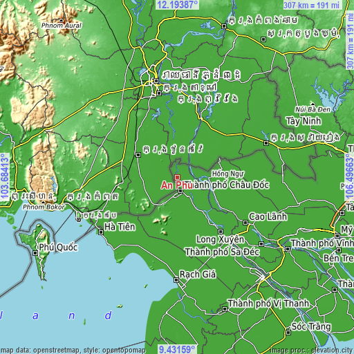 Topographic map of An Phú