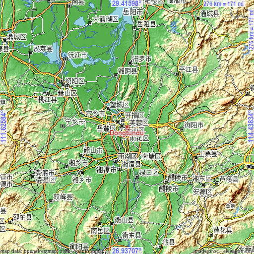 Topographic map of Dongtundu