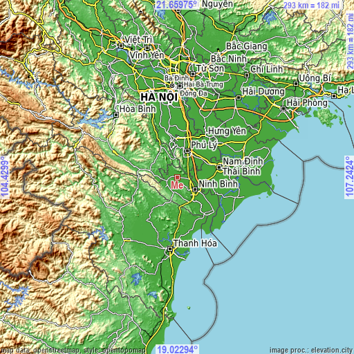 Topographic map of Me