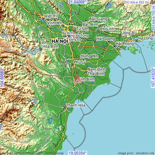 Topographic map of Lâm