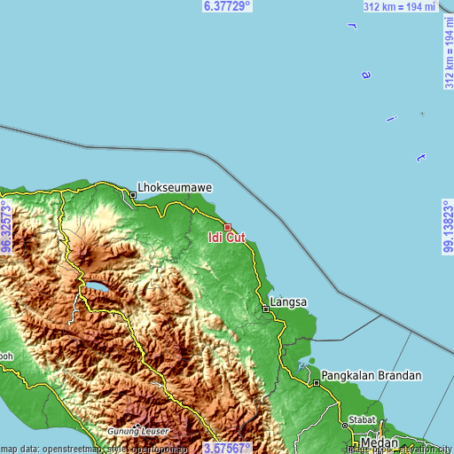 Topographic map of Idi Cut