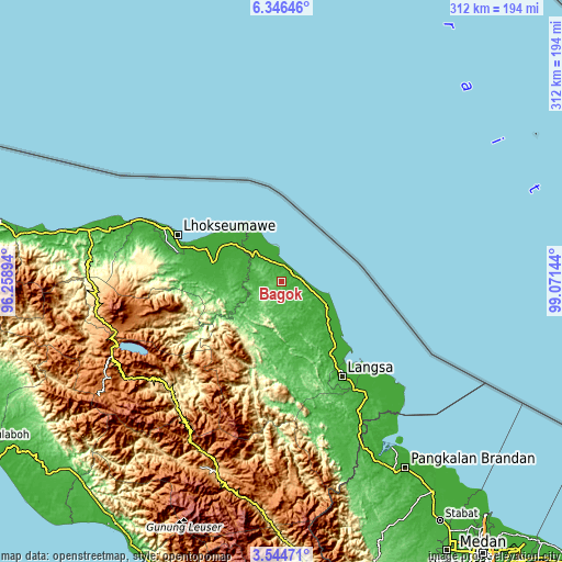 Topographic map of Bagok