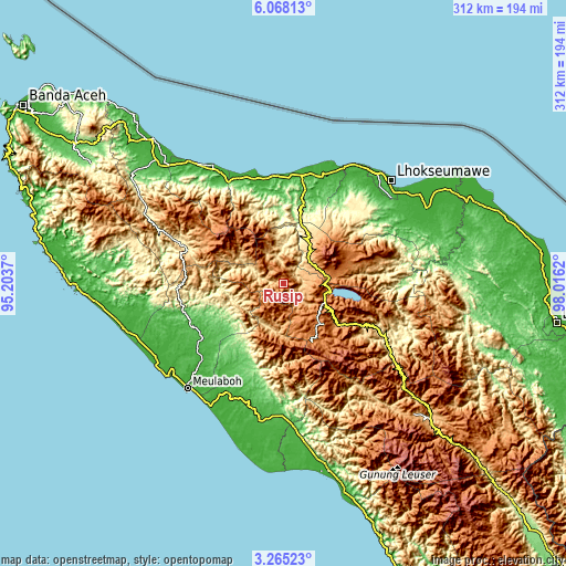 Topographic map of Rusip