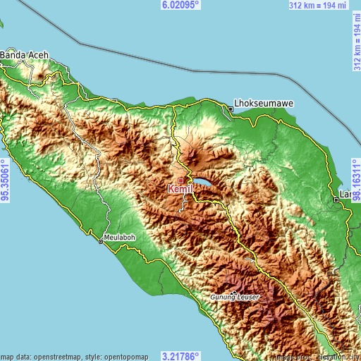 Topographic map of Kemil