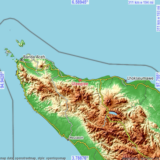 Topographic map of Uleeglee
