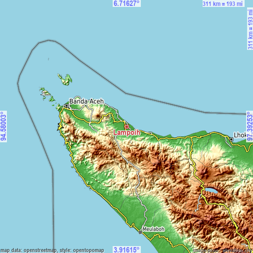 Topographic map of Lampoih