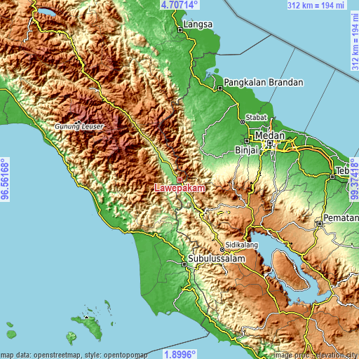 Topographic map of Lawepakam
