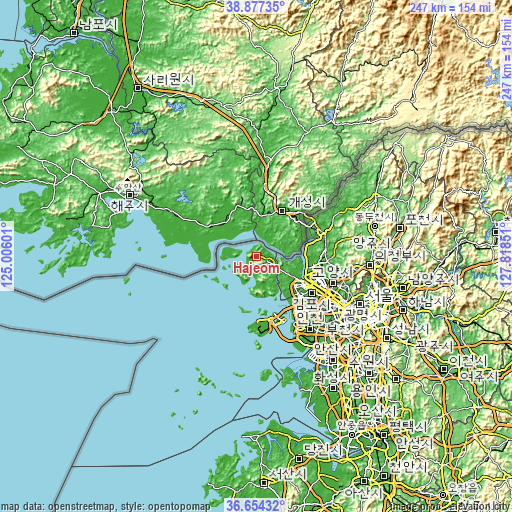 Topographic map of Hajeom